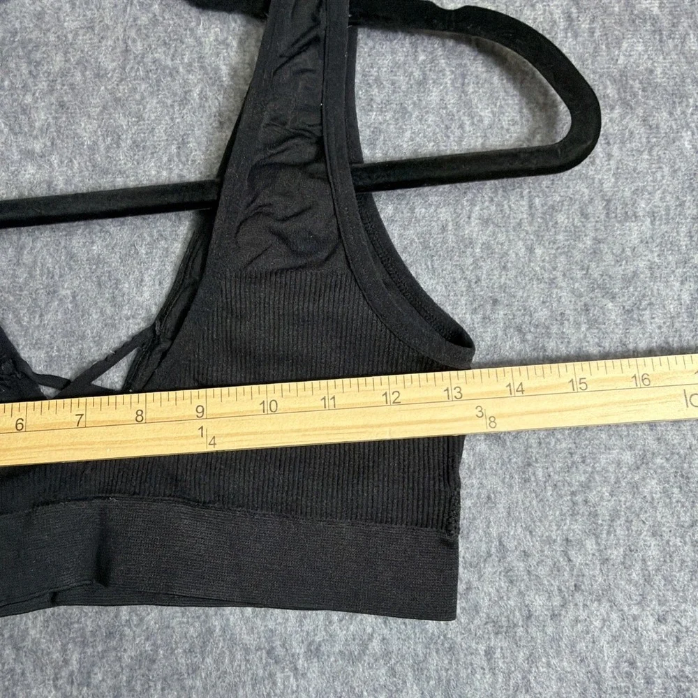 Rockwear Sports Bra Size Large Y2K Black Color